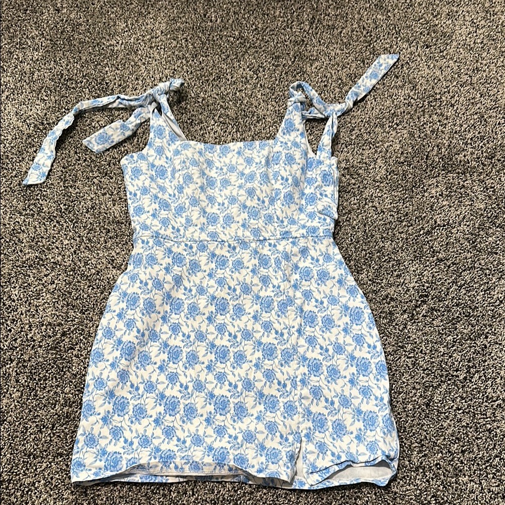 Trixxi Blue and White Floral Dress